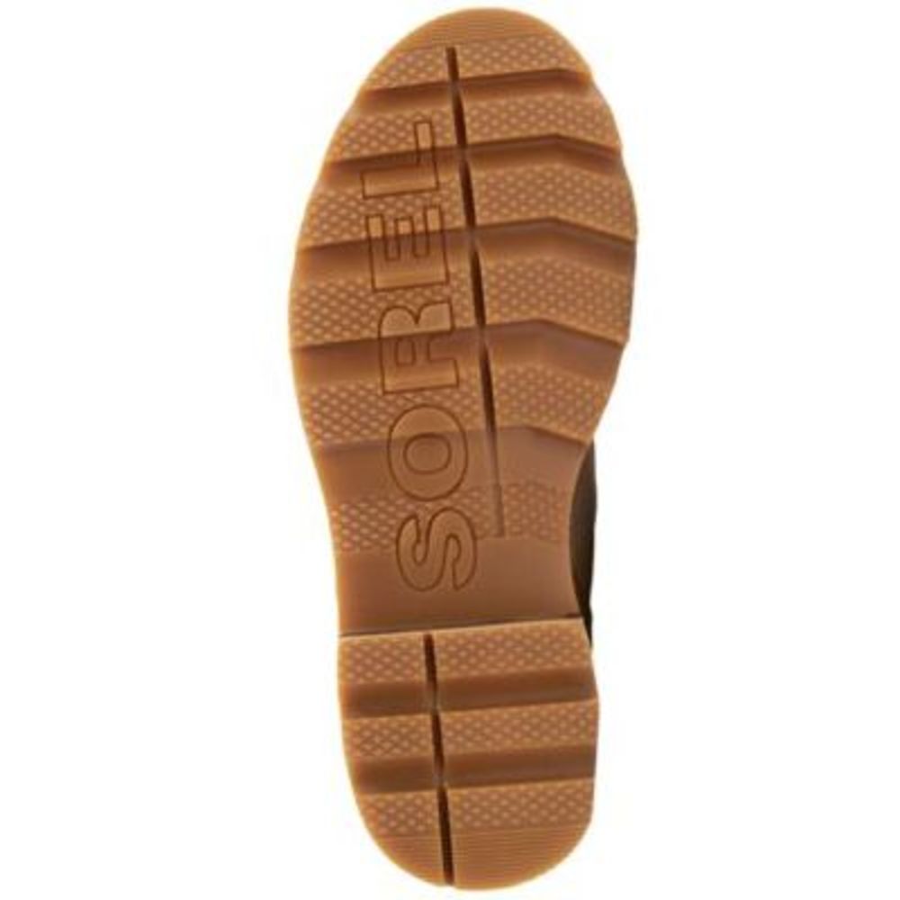 NWT SOREL Womens Beige 1" Platform Lennox Toe Block Heel Leather Hiking Boots 5 - Picture 4 of 5